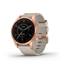 Fēnix 7S Sapphire Solar Rose Gold Titanium with Limestone Leather Band