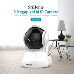 Camera IP WiFi SriHome SH020 Xoay 360 độ - 3.0Mpx Siêu Nét Full HD 1296P