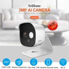 Camera IP WiFi SriHome SH029 ngoài trời chống nước - 3.0Mpx Siêu Nét Full HD 1296P