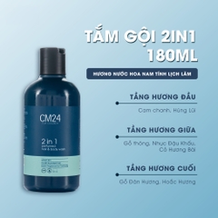 Sữa Tắm Nam 2in1 CM24 Hương Nước Hoa 180ML