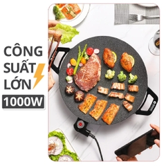 Bàn Nướng Đá Tròn 36cm Mishio MK347 Kiểu Dáng Hàn Quốc