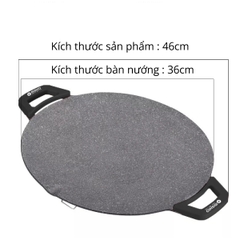 Bàn Nướng Đá Tròn 36cm Mishio MK347 Kiểu Dáng Hàn Quốc