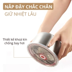 Hộp Hâm Cơm - Tiệt Trùng Bình Sữa Mishio MK345 Kèm 4 Hộp Đựng Inox 304