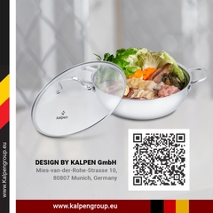 Chảo Inox 304 Không Chống Dính Đúc Liền Nguyên Khối Kalpen 30cm