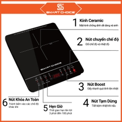 Bếp Từ Kính Cường Lực 9 Chế Độ - 2000W