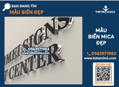 Cắt chữ mica dán tường chân trong 8mm logo nổi
