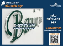 Mẫu chữ mica cắt 2 lớp đẹp