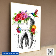 Tranh nha khoa 3D thiết kế hiện đại mới - MS17