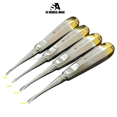 Bẩy nha khoa cong cán vàng SA Medical ( thép Đức)