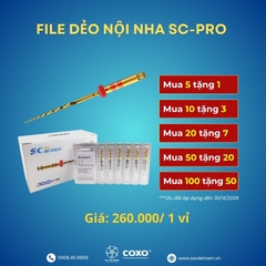 File máy nội nha SC-Pro ( file dẻo nội nha Soco) - MUA 5 TẶNG 1