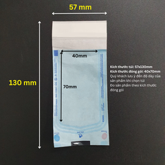 Hộp túi hấp tiệt trùng dán sẵn 57mm*130mm (2.25
