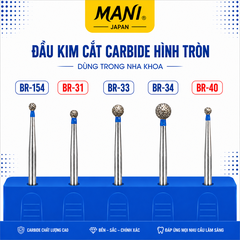 Mũi Khoan Kim Cương MANI BR Xanh Biển Standard Nhật Bản – Vỉ 5 Mũi