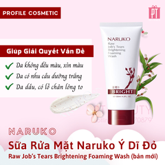 Sữa Rửa Mặt Ý Dĩ Đỏ Narukok Raw Job’s Tears Brightening Foaming Wash 120g