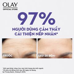 Combo Kem Dưỡng Ẩm Ban Đêm + Serum OLAY RETINOL24 Giúp Trẻ Hóa Da & Mờ Nếp Nhăn 50G + 30ML