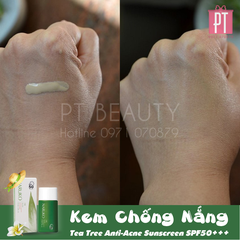 Naruko Đài Loan - Kem Chống Nắng Tràm Trà Tea Tree Anti-Acne Sunscreen SPF50 PA+++ 30ml