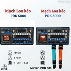 Mạch loa kéo 19x38 3 kênh PDK5000, PDK3000, Micro PDK600 - Công suất lớn 600W x3CH - 2 kênh full + 1 sub