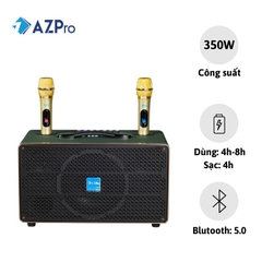 Loa Xách Tay AZ-338 Plus Bass 20 – Công Suất 350W, Karaoke Di Động Tiện Lợi