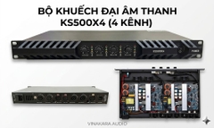 CỤC ĐẨY CÔNG SUẤT KS500X4 – MAIN 4 KÊNH 1U NGUỒN XUNG 500W x 4CH