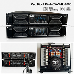 Cục Đẩy 4 Kênh CVAS 4k-4000, 40 Sò Nguồn Đồng, 4CH x800w