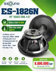 Củ Loa Bass Rời 50 18 ES-1826N eSound – Coil 4.5 Inch, Từ 260mm, 1500W–6000W