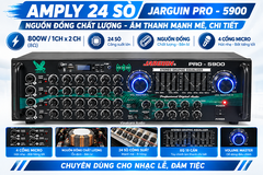 Amply 24 Sò JARGUIN PRO-5900 – 800W/CH × 2, Nguồn Đồng, EQ, Nhạc Lễ, 4 Micro