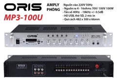 Amply phóng thanh Oris MP3-100U, công suất 100w, USB, AUX Bluetooth