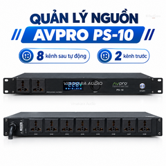 Quản Lý Nguồn Avpro Ps-10, 10 Cổng, Màn Hình Lcd, Chống Sụt Áp, Bảo Vệ Dàn Karaoke