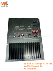 Mạch loa sub điện 4 sò VA-350, 350w coil 65,KT 28x21,5cm