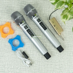 Bộ micro không dây Excelvan K48 chỉnh bass trép Echo cao cấp chính hãng