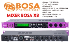 Vang số karaoke Bosa X8 – Tím