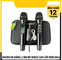 Micro karaoke không dây đa năng hiện đại BIBLE MB-303