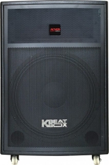Loa kéo di động Acnos Kbeatbox CB43G, vỏ thùng bằng gỗ, bass 4.5 tấc, công suất max 500W. Hát karaoke online app karaoke với 30nghìn bài hát