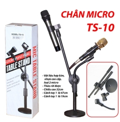 CHÂN MICRO ĐỂ BÀN TS-10, CAO 32CM