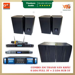 Combo dàn âm thanh sân khấu ngoài trời ADX 412218 Pro ( 4 loa + 2 sub)