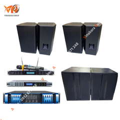 Combo dàn âm thanh sân khấu ngoài trời ADX 412218 Pro ( 4 loa + 2 sub)