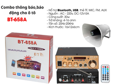 Combo dùng thông báo cho xe ô tô, BT-658A
