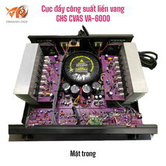 Cục đẩy công suất 2 kênh liền vang GHS CVAS VA-6000 , 16 sò, 2 kênh x 500W, Bluetooth, USB