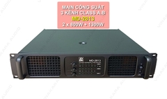 Cục đẩy main công suất Shidun MD-2813, 3 kênh, CLASS AB, 2x800+1300w