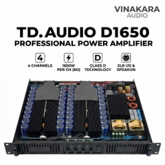 CỤC ĐẨY 4 KÊNH NGUỒN XUNG TD D1650 – 1650W x 4CH, HIỆU SUẤT MẠNH MẼ