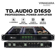 CỤC ĐẨY 4 KÊNH NGUỒN XUNG TD D1650 – 1650W x 4CH, HIỆU SUẤT MẠNH MẼ