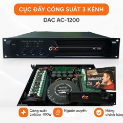 Cục đẩy công suất 3 kênh DAC AC-1200, 2 x 600w + 1 x 800w