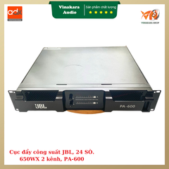 Cục đẩy công suất JBL, 24 SÒ. 650WX 2 kênh, PA-600