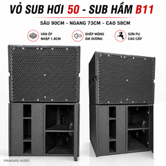 Vỏ Sub Hơi Hầm 50 Đơn B11 Sơn Nhựa – Thùng Sub Bass 50 Chuyên Sân Khấu, Âm Trầm Uy Lực