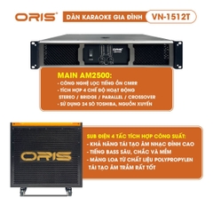 DÀN KARAOKE GIA ĐÌNH ORIS VN-1512T , 2 Full 1 Sub
