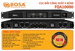 Cục đẩy công suất 4 kênh BOSA FQA10000 , Công suất 800W/1CH