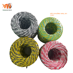 Dây loa đồng đỏ đen, kiểu xoắn, chuyên loa, 2 lõi