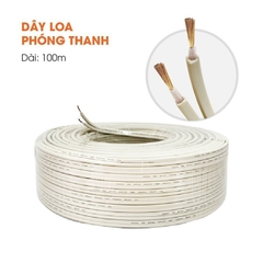 Dây loa phóng thanh, dây loa gia đình, màu trắng 100 mét