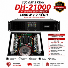 Cục Đẩy 2 Kênh ADX DH-21000 – 44 Sò, Công Suất 1400W x 2 Kênh