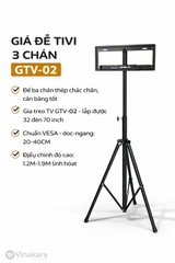 Giá Để Tivi 3 Chân GTV-02 Loại Lớn – Kèm Giá Treo, Dùng TV 32–70 Inch Chắc Chắn