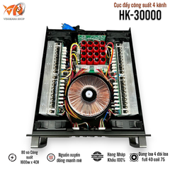 Cục đẩy công suất 4 kênh HKsound HK30000, 80 sò, công suất 1600w/1 kênhx4 kênh